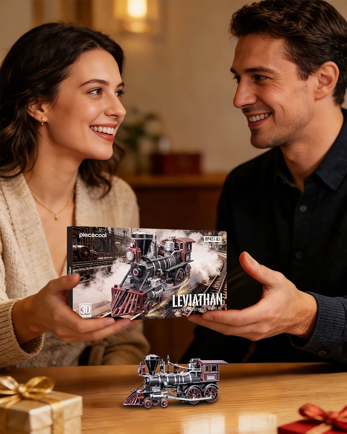 Piececool 3D Puzzles for Adult Leviathan Metal Model Kits DIY Kit Jigsaw Train Model for Home Decoration Best Gifts Model to assemble