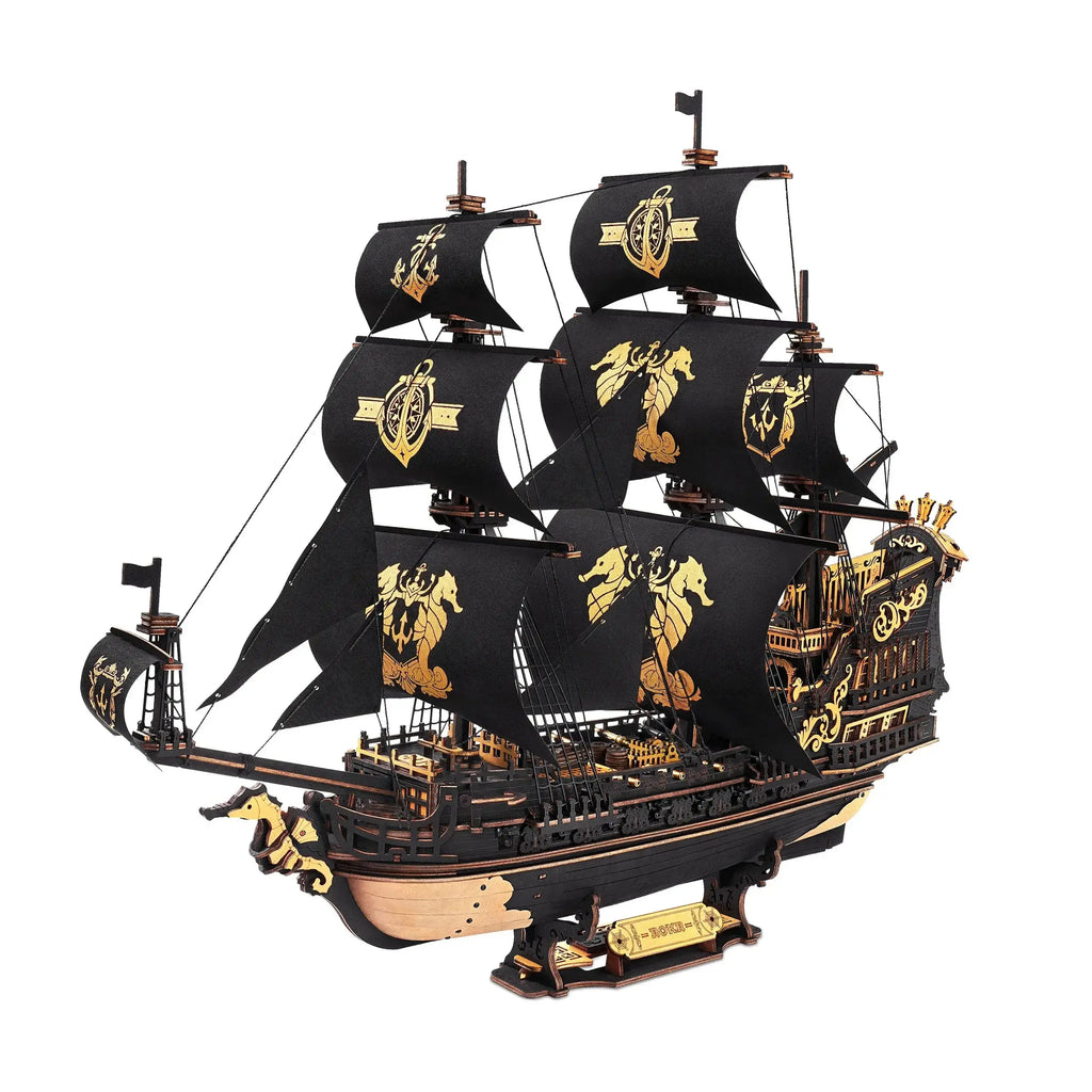 Wooden Three-Rigged Ship Model Kit - Model to assemble