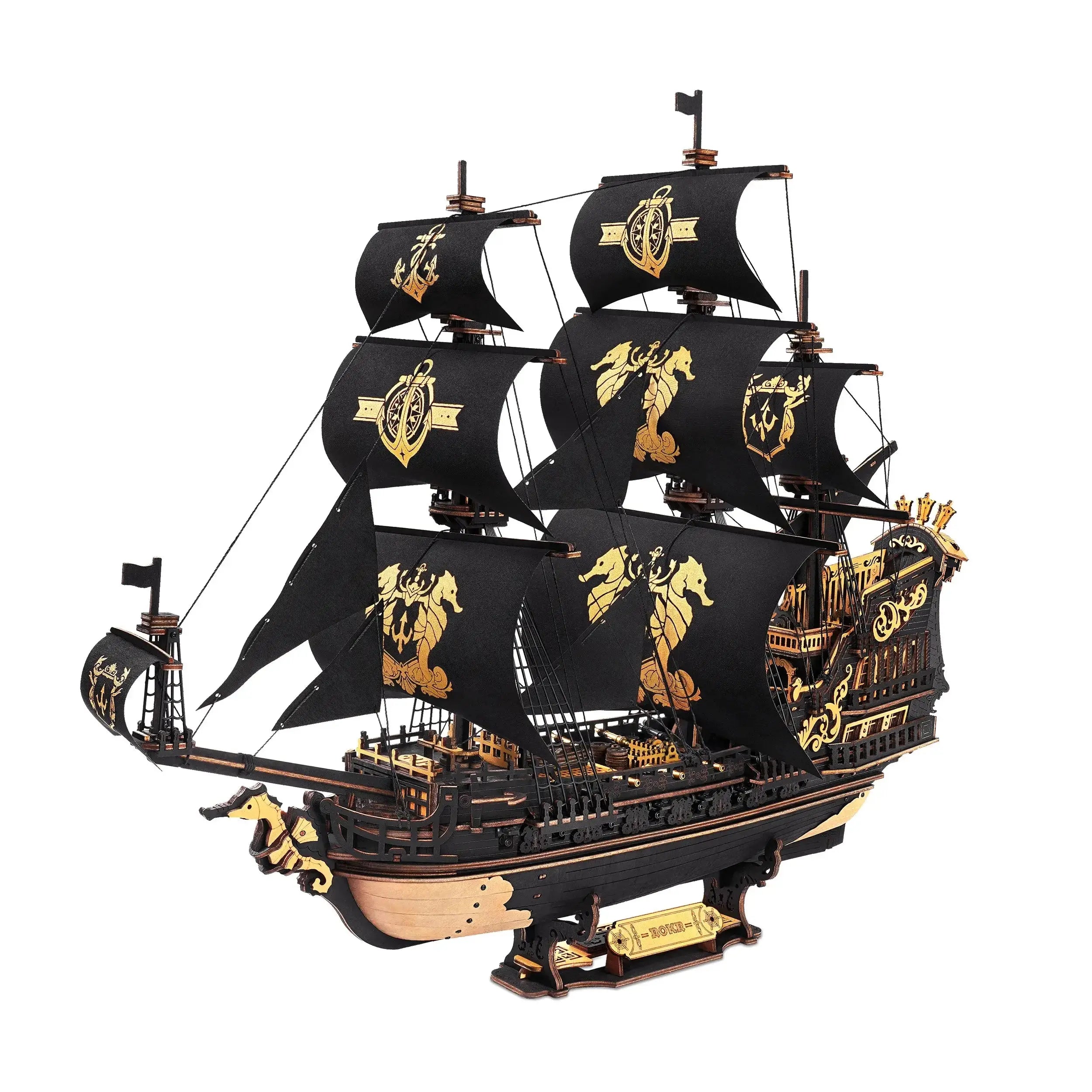 Wooden Three-Rigged Ship Model Kit - Model to assemble