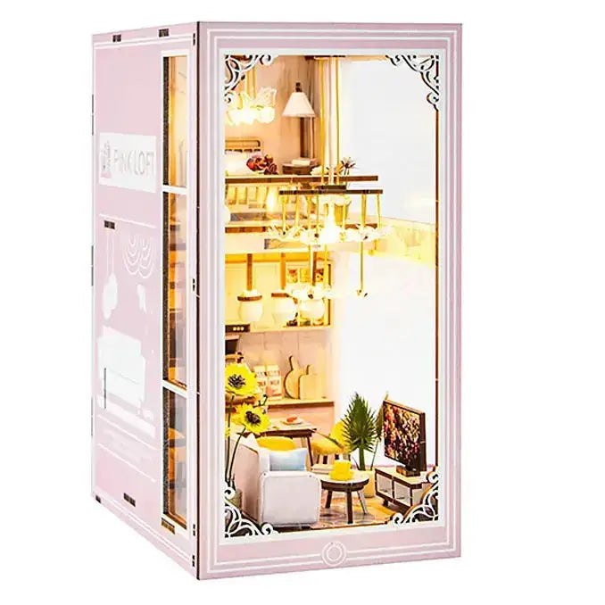 Pink Loft DIY Book Nook Kit Model to assemble