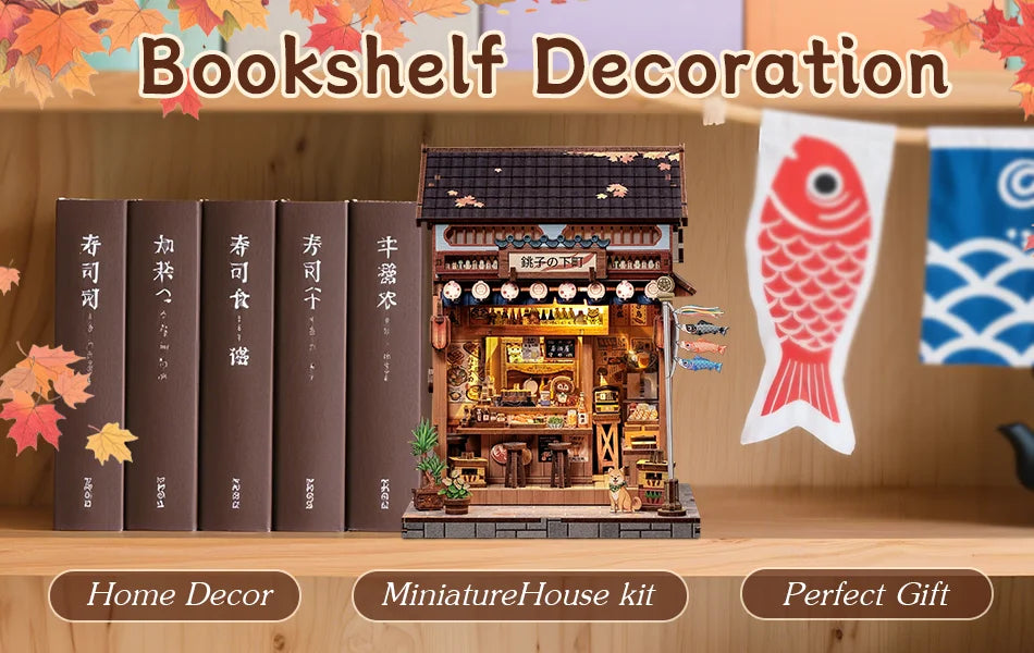 Japan Style Book Nook - Model to assemble