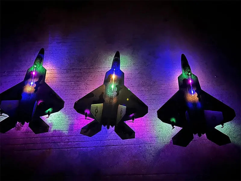 F22S Raptor RC Airplane – 4CH 2.4GHz Remote Control Fighter Jet with 3D/6G Gyroscope, LED Lights & Easy Flight Control Model to assemble