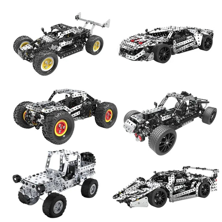 Racing Off-road Vehicle Model Screws And Nuts Disassembly Model to assemble