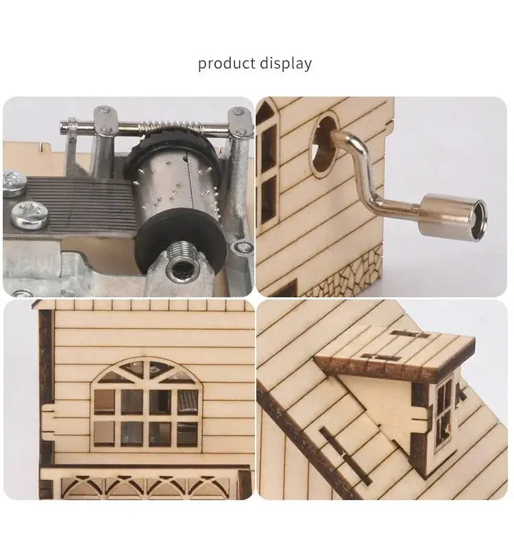 Wooden House Music Box Model Kit - Model to assemble