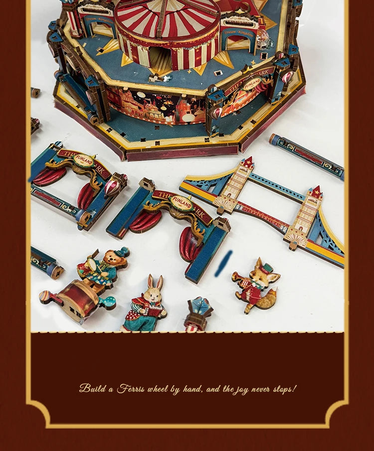 Century Ferris Wheel Music Box Doll Houses - Model to assemble
