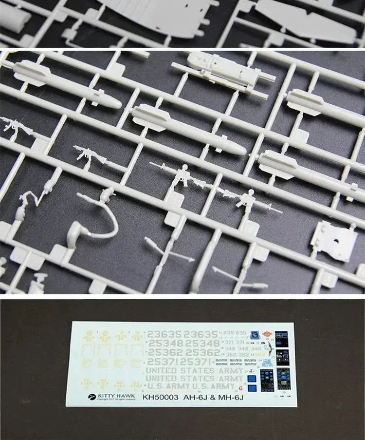 AH-6J / MH-6J Little Bird Helicopter Model Kit 1/35 Scale – US Military Special Forces Aircraft DIY Assembly - Model to assemble