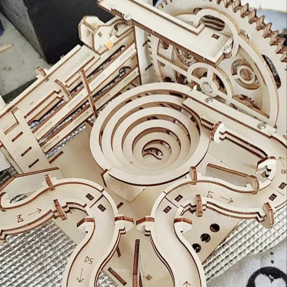 3D Wooden Puzzle DIY Building Kits Mechanical Model Marble Run - Model to assemble