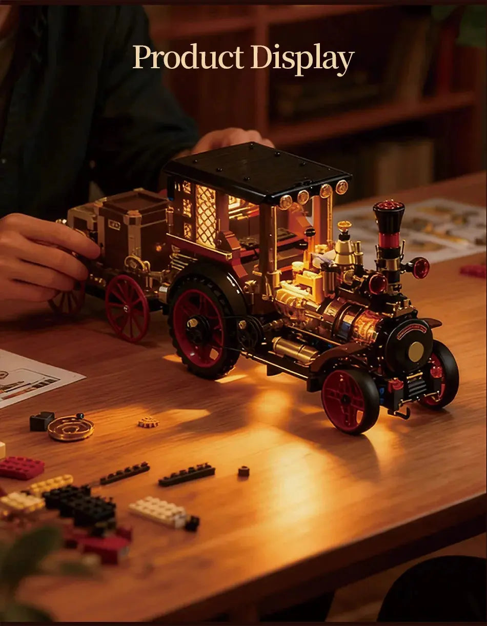 Vintage Mechanical Steam Car - Model to assemble