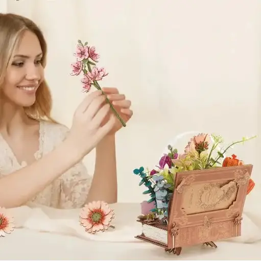 Wooden Blooming Book 3D Puzzle