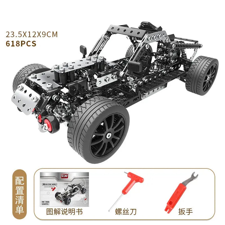 Racing Off-road Vehicle Model Screws And Nuts Disassembly Model to assemble