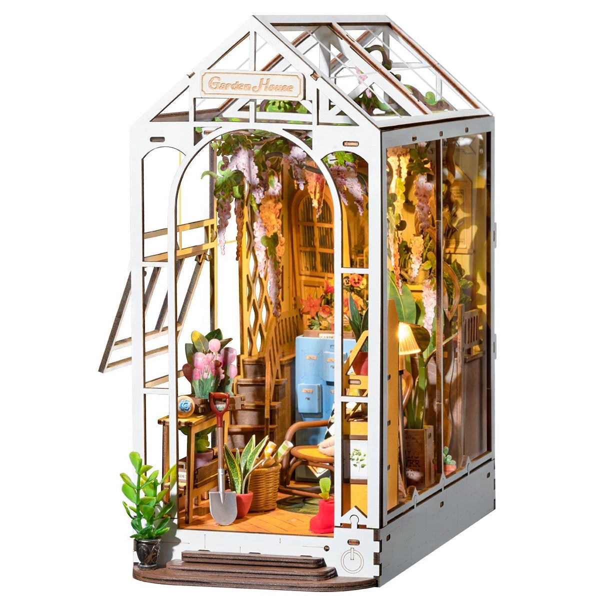 Robotime Rolife DIY Book Nook Wooden Miniature Doll House for Bookshelf Insert Furniture Model to assemble
