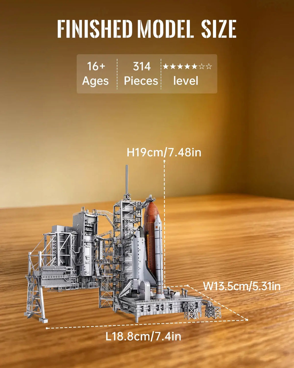 LC-39 Launch Pad 3D Metal Puzzle Kit – Advanced DIY Building Model for Adults Model to assemble