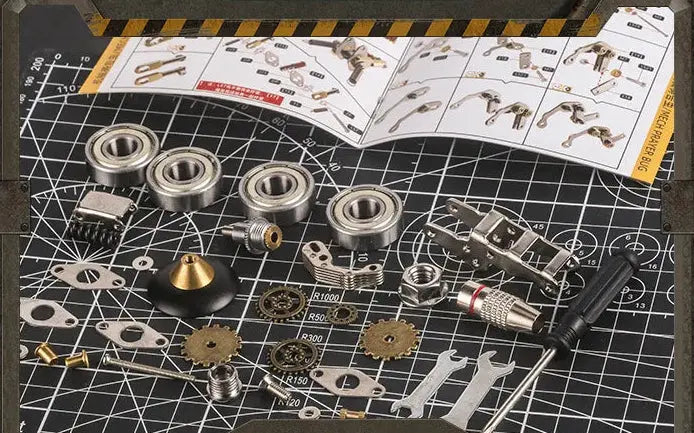 Mechanical Armor 3D Metal Puzzle Kit – DIY Tank, Motorcycle, Cannon & Airship Model Building Set for Adults - Model to assemble