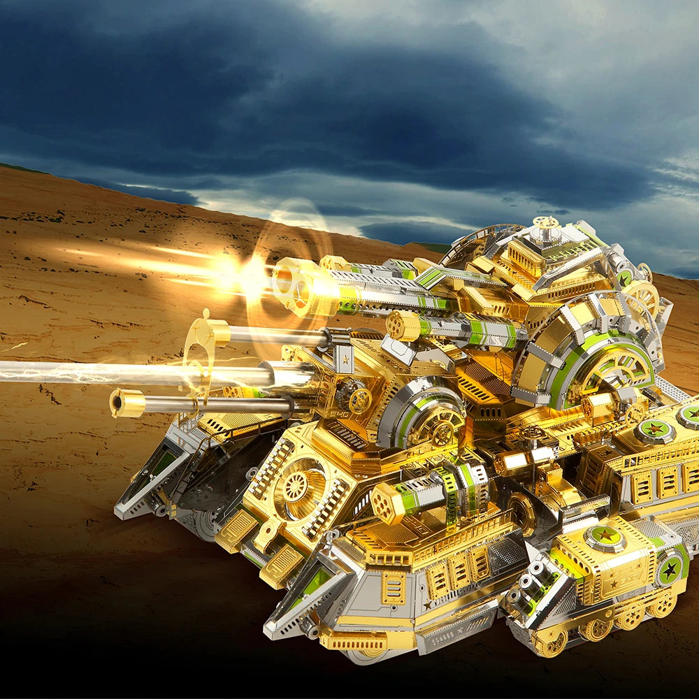 Piececool 3D Metal Puzzle Skynet Spider Superheavy Tank Model Building Kits Assembly DIY Toy for Teens Model to assemble