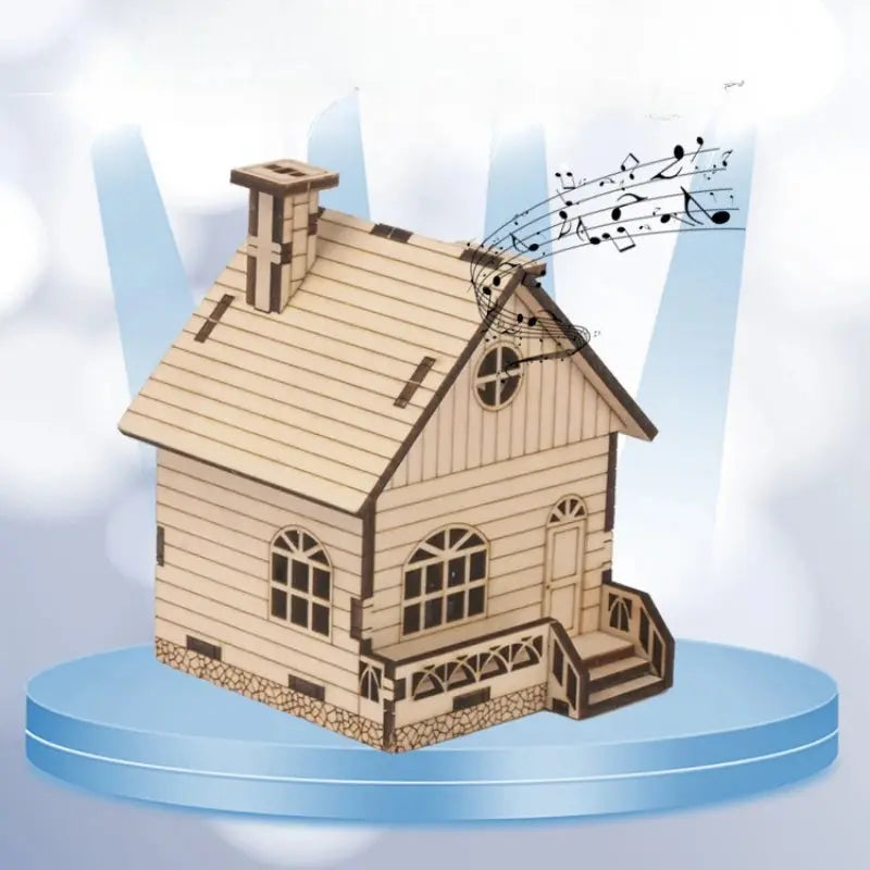Wooden House Music Box Model Kit - Model to assemble