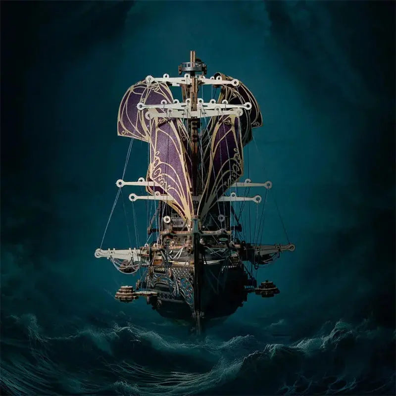 Steampunk Mysteries Pirate Ship of Future 3D Wooden Puzzle Kits - Model to assemble