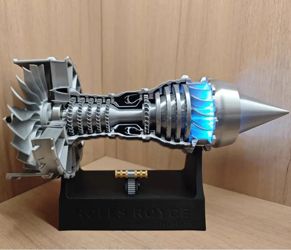 1:8 Turbofan Jet Engine Model Kit — 3D Printed, Build-It-Yourself, Ages 12+