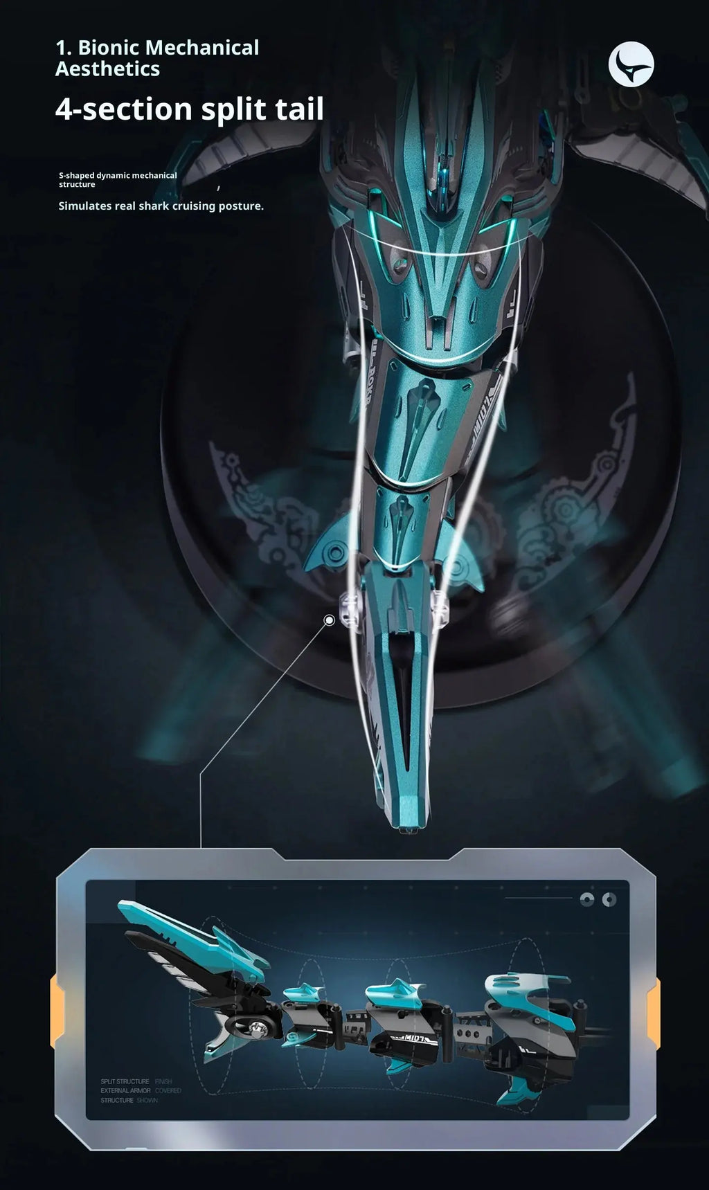 Hammerhead Shark Led Light Metal Model Kit - Model to assemble