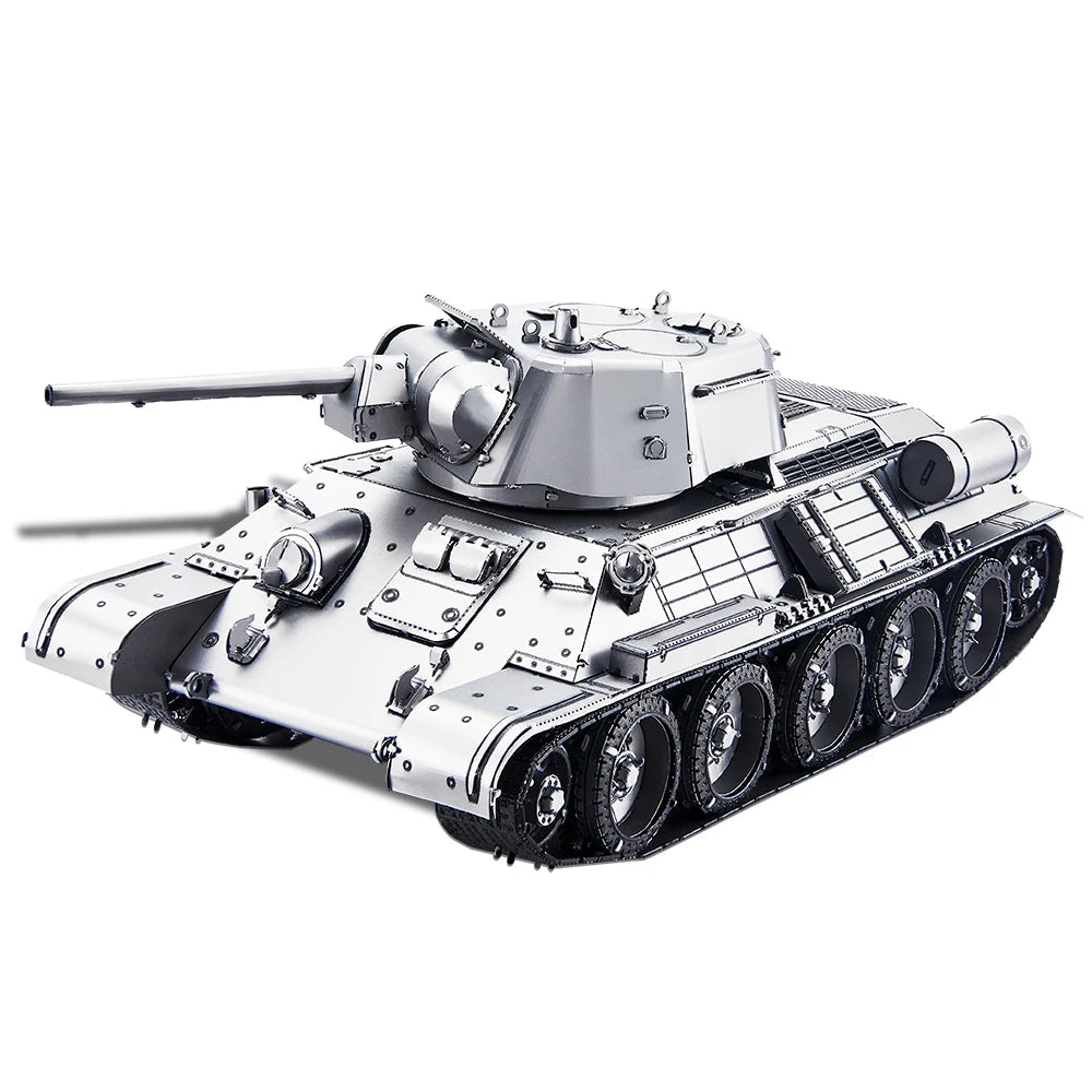 Piececool 3D Metal Puzzle T-34/76 Medium Tank Diy Jigsaw Toy for Adult Brain Teaser Assembly Model for Collection Model to assemble