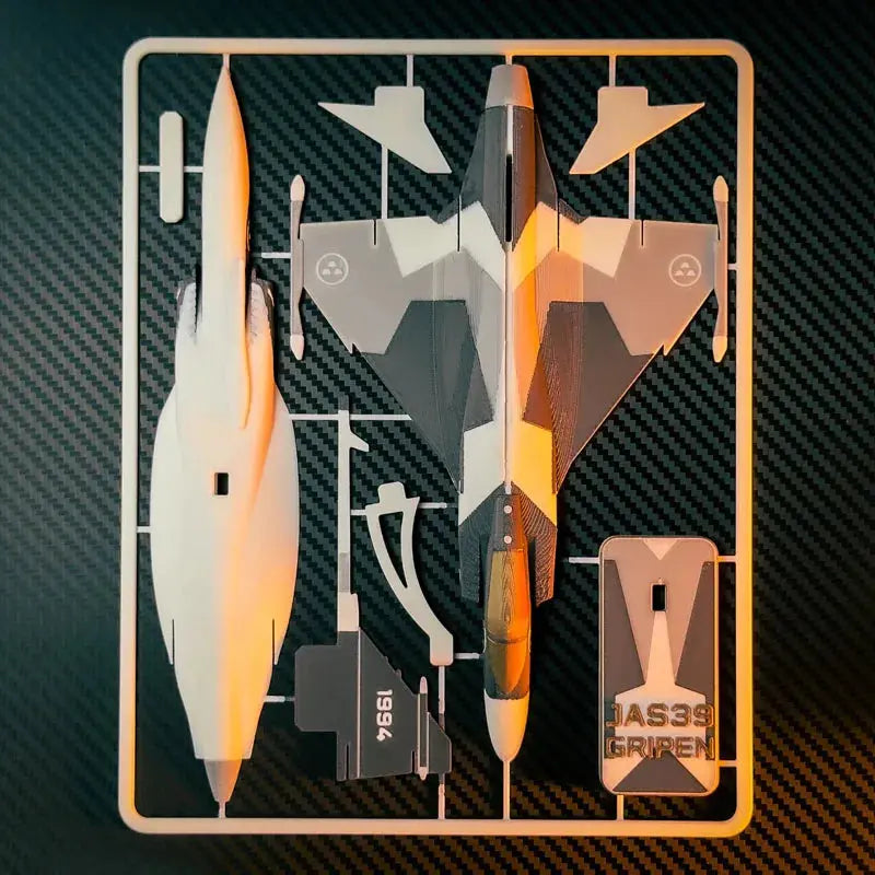 JAS-39 Gripen Fighter Jet Model Kit 1/76 Scale – 4th Generation Multipurpose Aircraft DIY Assembly - Model to assemble