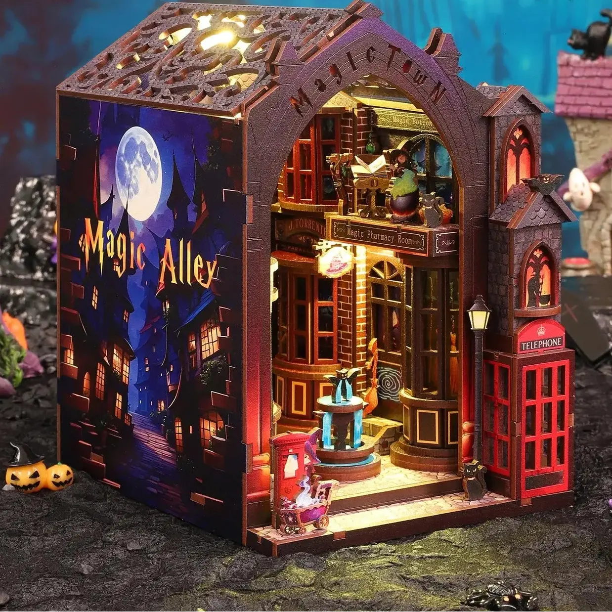 "Magic Alley" Bookend - Model to assemble