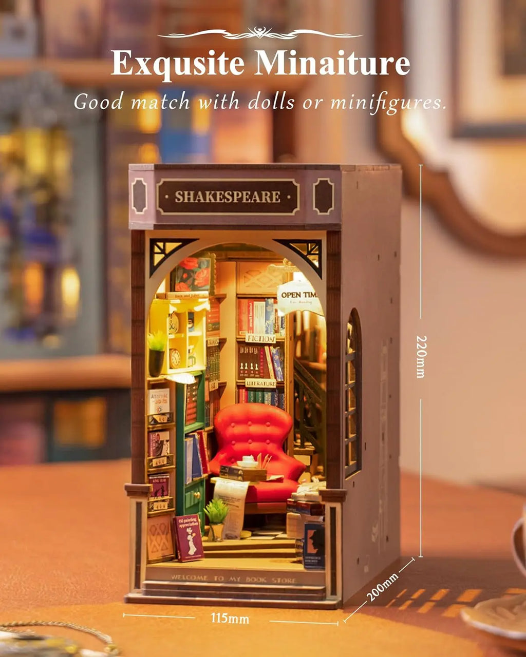 Shakespeare Bookstore with Lights - Model to assemble