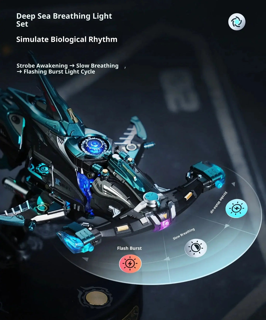 Hammerhead Shark Led Light Metal Model Kit - Model to assemble