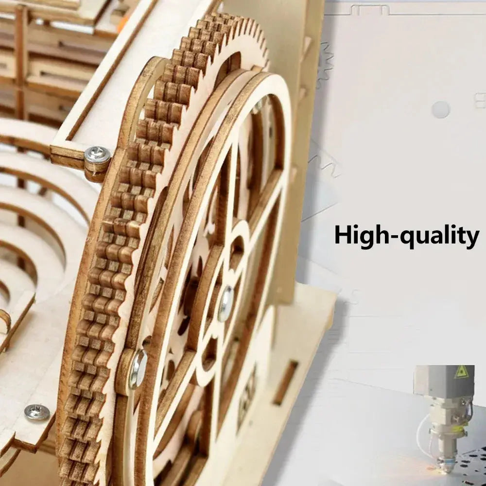 3D Wooden Puzzle DIY Building Kits Mechanical Model Marble Run - Model to assemble