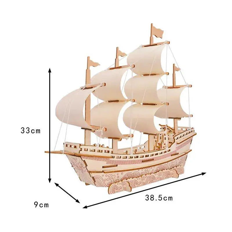 Wooden 3D Puzzle Ship Model Building Kit - Model to assemble