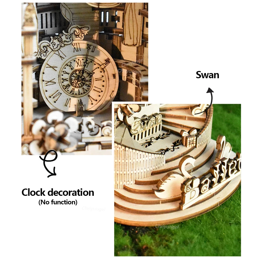 Castle/Fairy Music Box Electric Rotating - Model to assemble