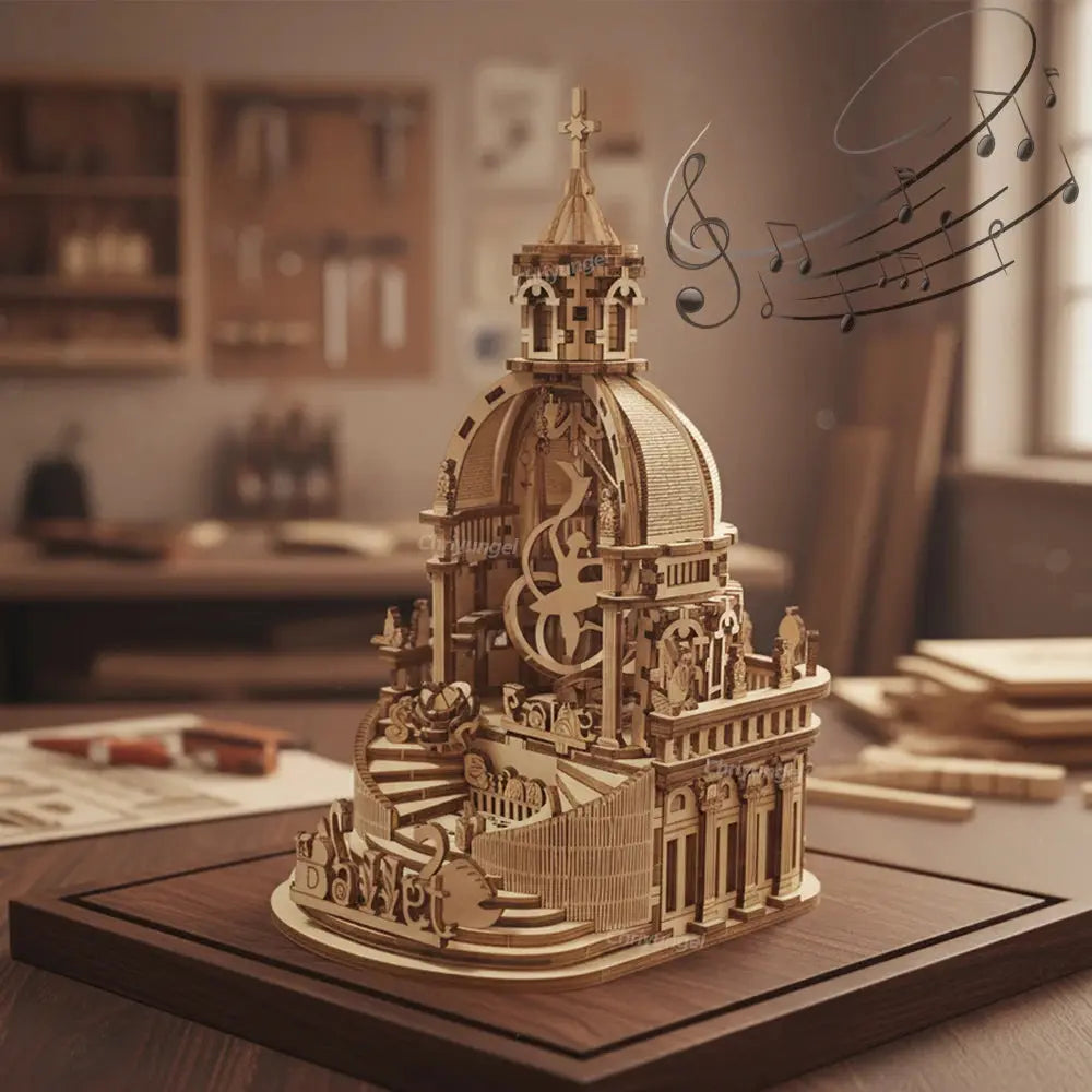 Castle/Fairy Music Box Electric Rotating - Model to assemble