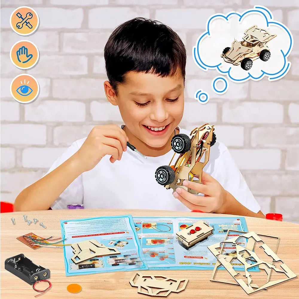 DIY Wooden Remote Control Car - Model to assemble