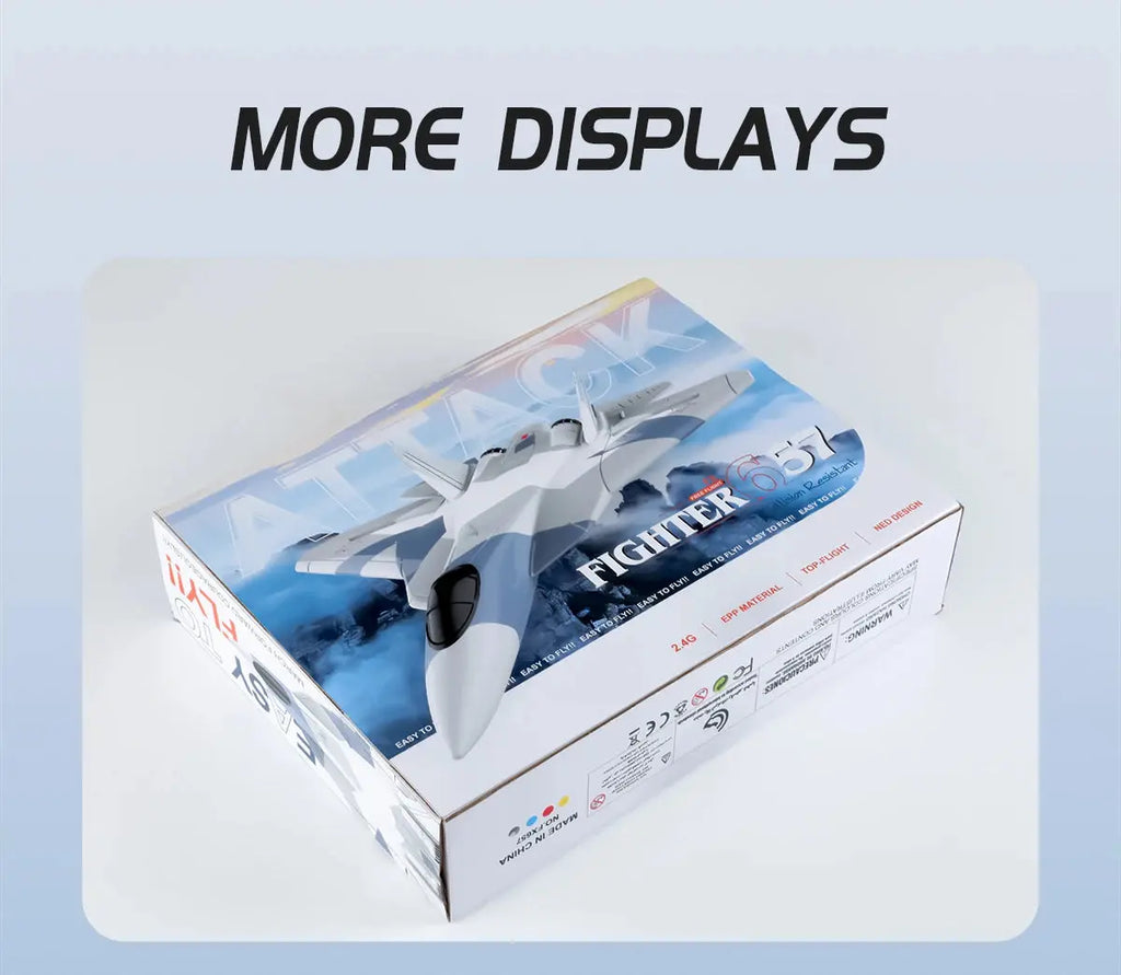 SU-35 RC Fighter Jet Foam Glider – 2.4G Remote Control Fixed Wing Airplane for Kids & Hobbyists - Model to assemble