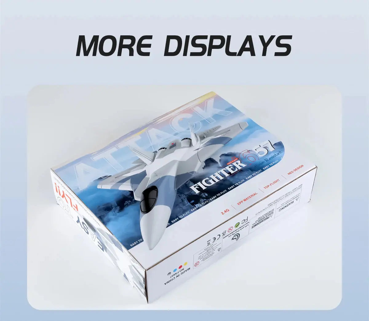 SU-35 RC Fighter Jet Foam Glider – 2.4G Remote Control Fixed Wing Airplane for Kids & Hobbyists - Model to assemble