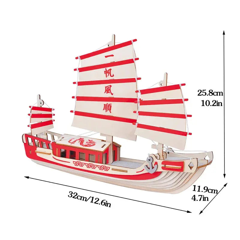 Wooden 3D Puzzle Ship Model Building Kit - Model to assemble