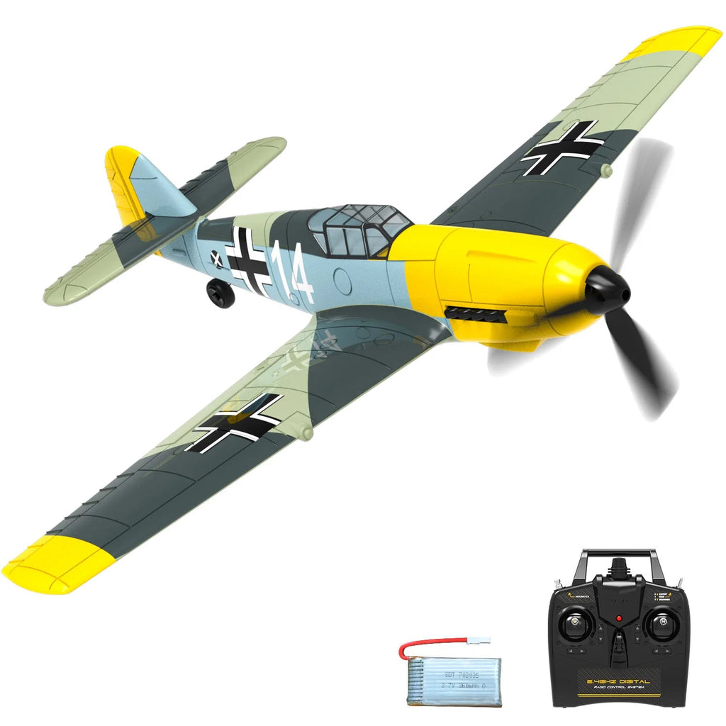 Volantex New Spitfire RC Plane EPP 400mm Wingspan RC Fighter One Key Aerobatic 2.4G 4CH RTF Warbird Plane Model to assemble