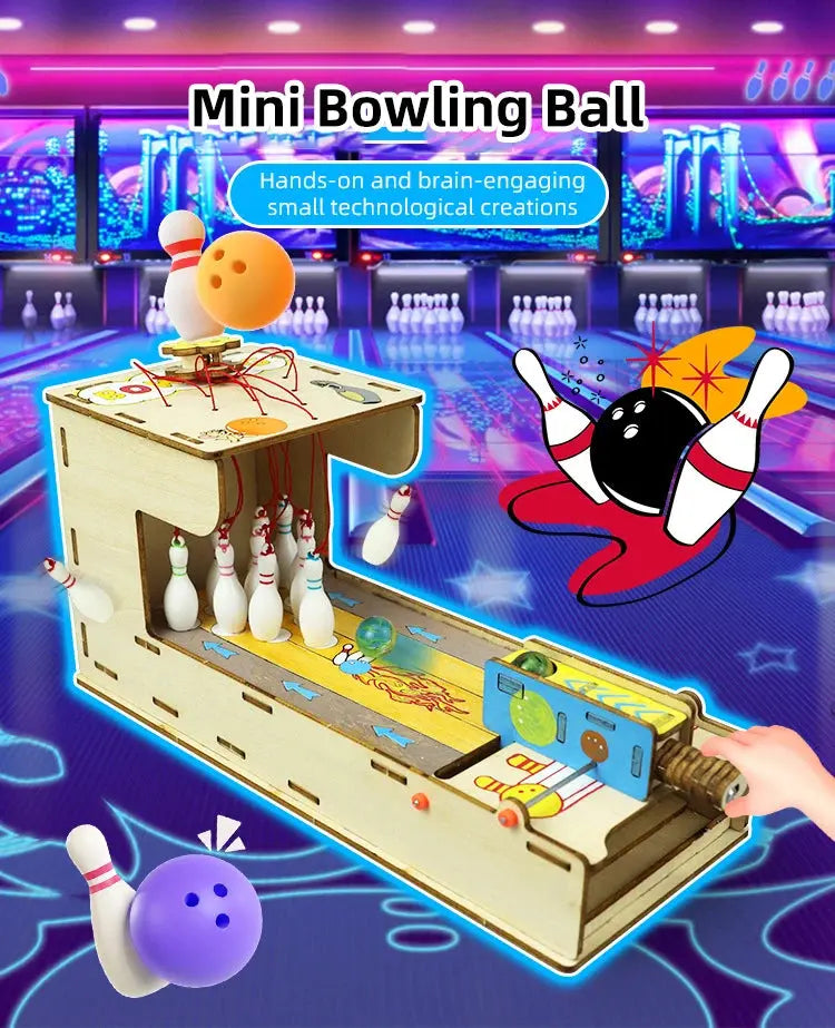 Mini Bowling Ball Wooden Model Kit Model to assemble