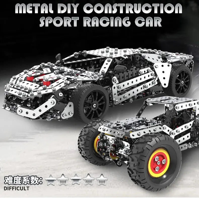 Racing Off-road Vehicle Model Screws And Nuts Disassembly Model to assemble