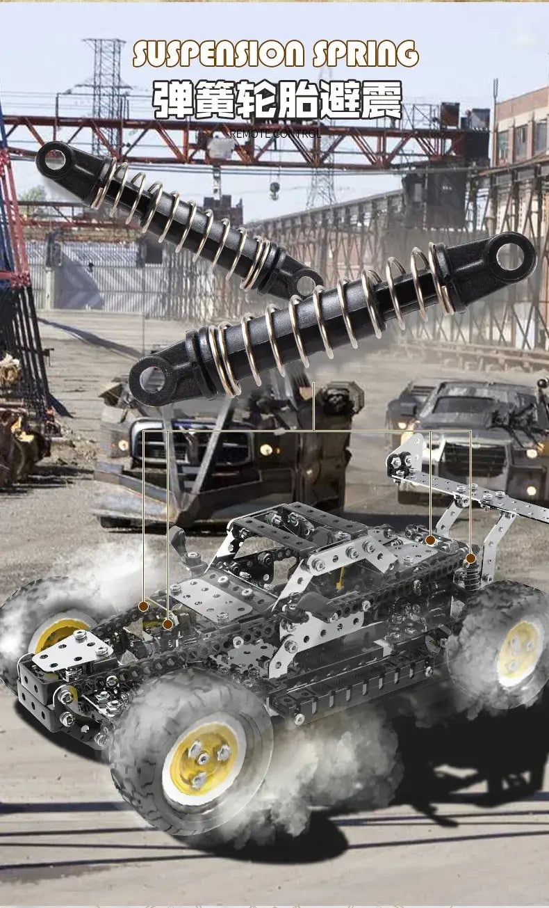 Racing Off-road Vehicle Model Screws And Nuts Disassembly Model to assemble