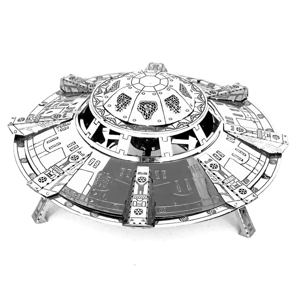 3D Metal Puzzle UFO DIY Handmade Space Exploration Spacecraft Assembly Model Jigsaw Puzzle Toys For Adult Kids Model to assemble