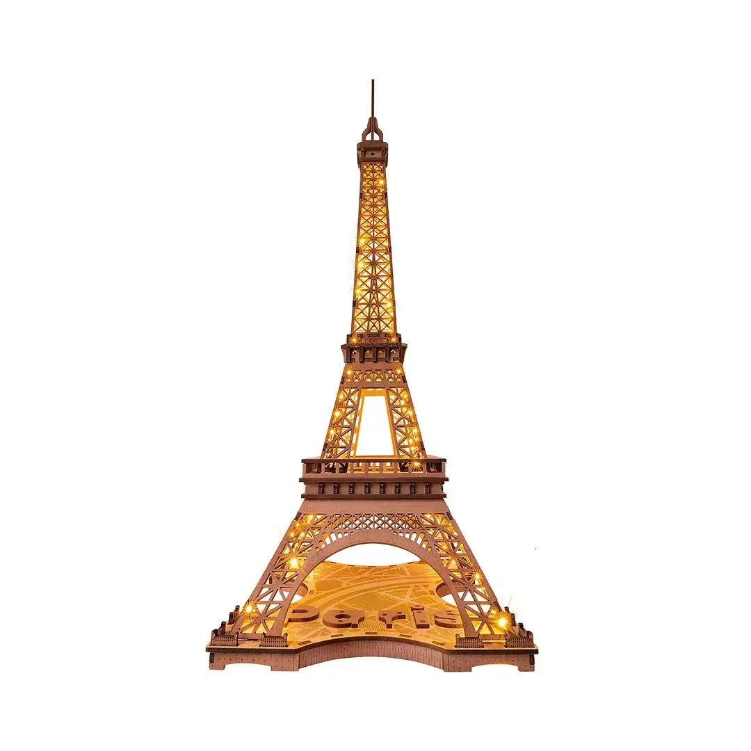 Night of the Eiffel Tower (light string included) - Model to assemble