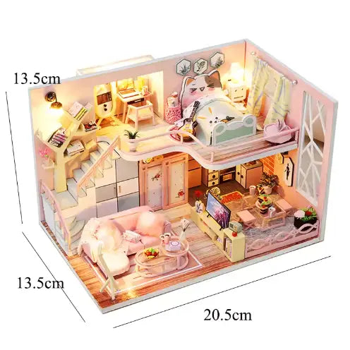 Pink Loft DIY Miniature House