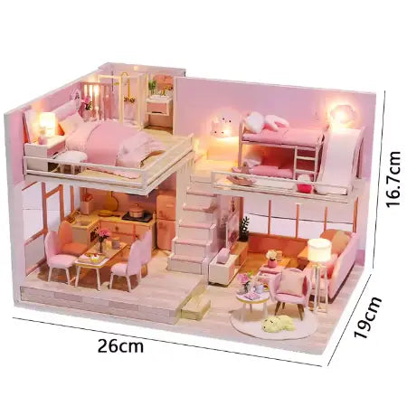 Pink Loft DIY Miniature House