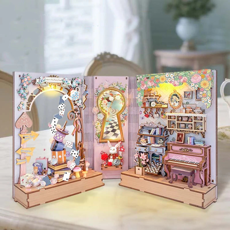 Princess Tea Party Diary Book Nook Shelf Insert - Model to assemble