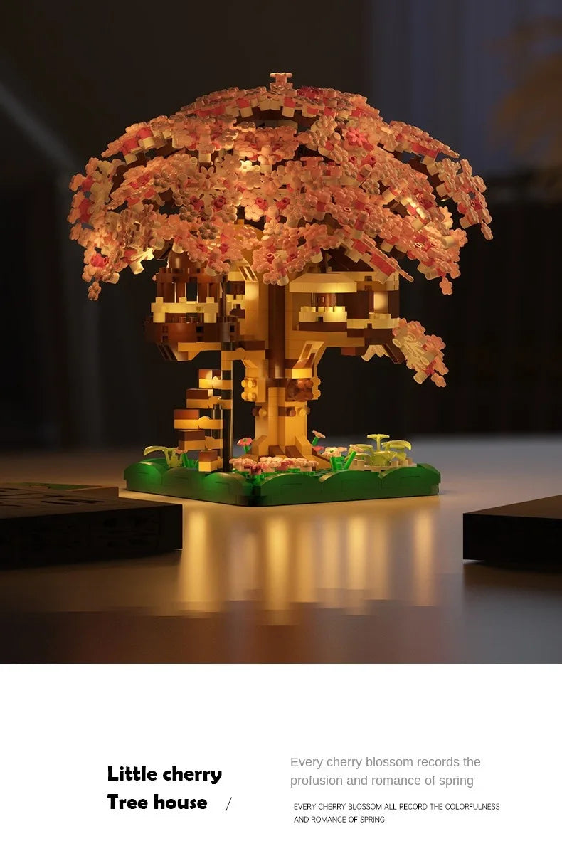 Spring pink cherry tree - Model to assemble