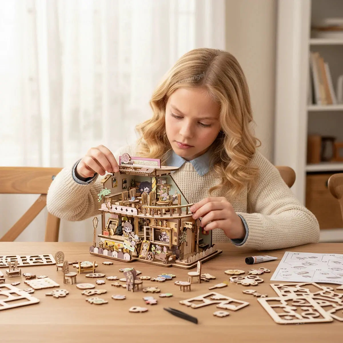 Sweet Shop Miniature House Kit Wooden - Model to assemble