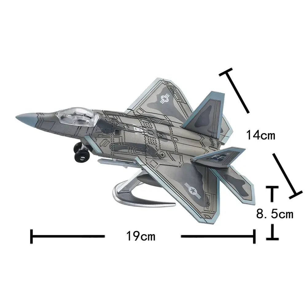 F-22 Raptor Fighter Jet Model Kit 1:100 Scale – Quick Build Plastic Military Aircraft - Model to assemble