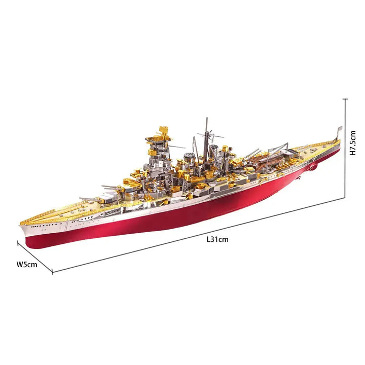 Yamato Nagato Class Battleship Metal Model to assemble