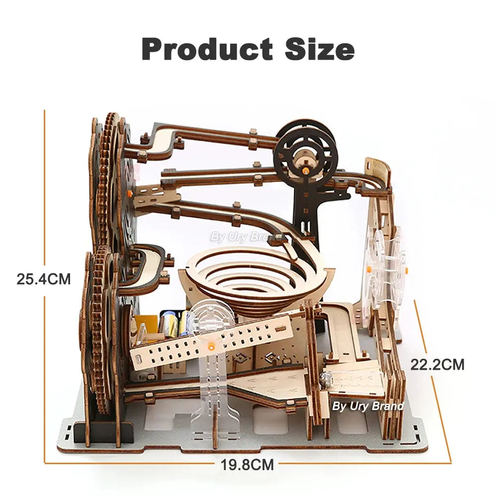 Rollercoaster Mechanical Electric/Manual Marble run Model - Model to assemble