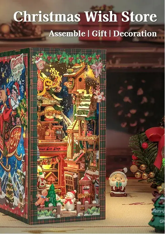 DIY Bookstore Book Nook with Light - Model to assemble